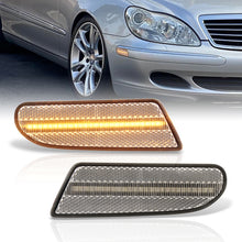 Load image into Gallery viewer, Mercedes Benz S-Class W220 2000-2006 Front Amber LED Side Marker Lights Clear Len