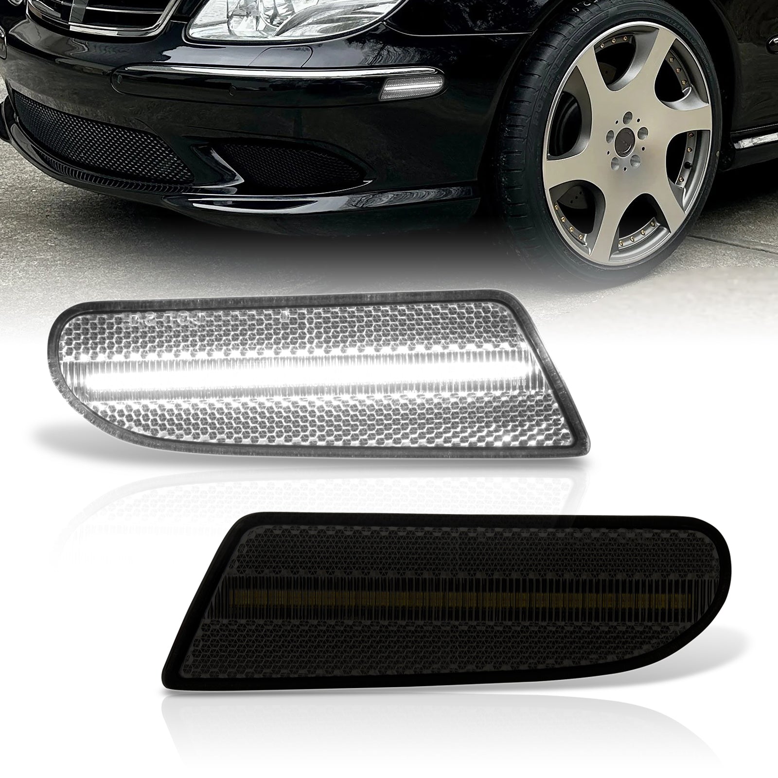 w220 Mercedes Benz S-Class W220 2000-2006 Front White LED Side Marker