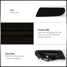 Load image into Gallery viewer, Mercedes Benz S-Class W220 2000-2006 Front White LED Side Marker Lights Smoke Len