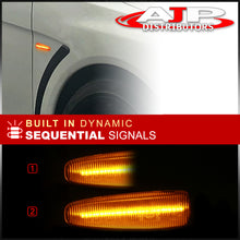 Load image into Gallery viewer, Mitsubishi Lancer X 2008-2017 / Lancer Sportback 2008-2019 / Outlander 2007-2013 / Mirage 2014-2020 Front Amber Sequential LED Side Marker Lights Smoke Len