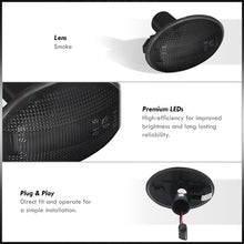 Load image into Gallery viewer, Mini Cooper Clubman R55 R56 R57 2006-2014 / Coupe R58 Roadster R59 2011-2014 Front Amber LED Side Marker Lights Smoke Len