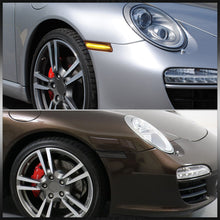 Load image into Gallery viewer, Porsche Carrera 997 2005-2012 / Boxster 987 2005-2012 / Cayman 987 2005-2012 Front Amber LED Side Marker Lights Smoke Len