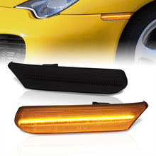 Load image into Gallery viewer, Porsche 911 Carrera 996 1997-2005 / Boxster 986 1997-2004 Front Amber LED Side Marker Lights Smoke Len