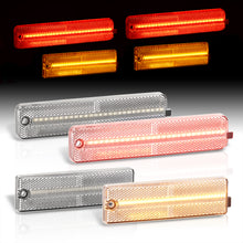 Load image into Gallery viewer, Pontiac Firebird 1998-2002 4 Piece Front Amber & Rear Red LED Side Marker Lights Clear Len