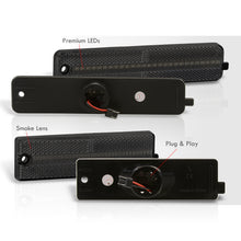 Load image into Gallery viewer, Pontiac Firebird 1998-2002 4 Piece Front Amber & Rear Red LED Side Marker Lights Smoke Len