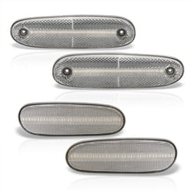 Load image into Gallery viewer, Toyota Supra MK4 1993-1998 4 Piece Front Amber & Rear Red LED Side Marker Lights Clear Len