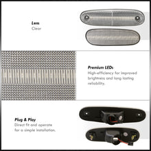 Load image into Gallery viewer, Toyota Supra MK4 1993-1998 4 Piece Front Amber & Rear Red LED Side Marker Lights Clear Len