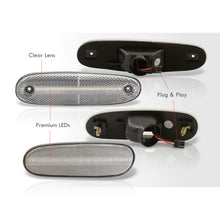 Load image into Gallery viewer, Toyota Supra MK4 1993-1998 4 Piece Front Amber & Rear Red LED Side Marker Lights Clear Len