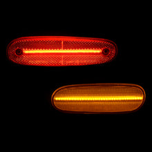 Load image into Gallery viewer, Toyota Supra MK4 1993-1998 4 Piece Front Amber & Rear Red LED Side Marker Lights Clear Len
