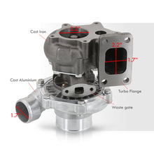 Load image into Gallery viewer, T3/T4 Oil Cooled Turbo Charger (T3 Flange Inlet/5 Bolt Outlet/.50AR Compressor/.63AR Turbine)