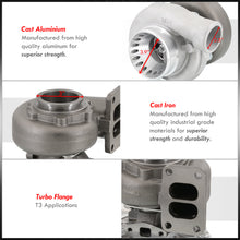 Load image into Gallery viewer, T70 Oil Cooled Turbo Charger with Surge Ports (T3 Flange Inlet/.70AR Compressor/.64AR Turbine)