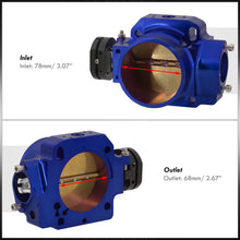 Load image into Gallery viewer, D/B/F/H-Series 68mm Throttle Body Plate Blue w/ Chrome Gate