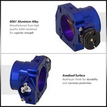 Load image into Gallery viewer, D/B/F/H-Series 68mm Throttle Body Plate Blue w/ Chrome Gate