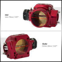 Load image into Gallery viewer, D/B/F/H-Series 68mm Throttle Body Plate Red w/ Chrome Gate