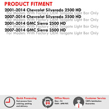 Load image into Gallery viewer, Chevrolet Silverado 2500HD 2001-2014 / Silverado 3500HD 2007-2014 / GMC Sierra 2500HD 2001-2014 / Sierra 3500HD 2007-2014 Rear LED Tailgate Light Red Len