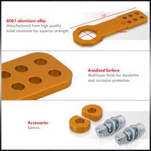 Load image into Gallery viewer, Universal 10mm Front Tow Hook Kit Gold (Pass-JDM Style)