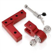 Load image into Gallery viewer, Universal 2" Adjustable Ball Tow Hitch Red