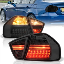 Load image into Gallery viewer, BMW 3 Series E90 4 Door 2005-2009 LED Tail Lights Chrome Housing Smoke Len