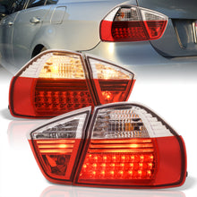 Load image into Gallery viewer, BMW 3 Series E90 4 Door 2005-2009 LED Tail Lights Chrome Housing Red Len