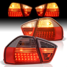 Load image into Gallery viewer, BMW 3 Series E90 4 Door 2005-2009 LED Tail Lights Chrome Housing Red Smoke Len