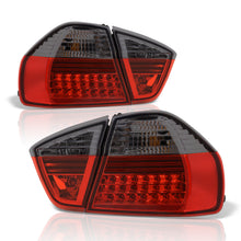 Load image into Gallery viewer, BMW 3 Series E90 4 Door 2005-2009 LED Tail Lights Chrome Housing Red Smoke Len
