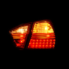 Load image into Gallery viewer, BMW 3 Series E90 4 Door 2005-2009 LED Tail Lights Chrome Housing Red Len