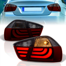 Load image into Gallery viewer, BMW 3 Series E90 4 Door 2005-2009 LED Bar Tail Lights Chrome Housing Red Smoke Len White Tube