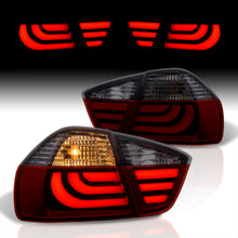 Load image into Gallery viewer, BMW 3 Series E90 4 Door 2005-2009 LED Bar Tail Lights Chrome Housing Red Smoke Len White Tube