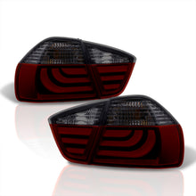 Load image into Gallery viewer, BMW 3 Series E90 4 Door 2005-2009 LED Bar Tail Lights Chrome Housing Red Smoke Len White Tube