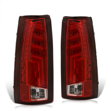 Load image into Gallery viewer, Chevrolet C/K 1988-1999 / Suburban 1992-1999 / Tahoe 1995-1999 / Blazer Full Size 1992-1994 / GMC C/K 1988-1999 / Yukon 1992-1999 / Cadillac Escalade 1999-2000 LED Bar Tail Lights Chrome Housing Red Len White Tube