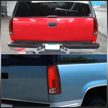 Load image into Gallery viewer, Chevrolet C/K 1988-1999 / Suburban 1992-1999 / Tahoe 1995-1999 / Blazer Full Size 1992-1994 / GMC C/K 1988-1999 / Yukon 1992-1999 / Cadillac Escalade 1999-2000 LED Bar Tail Lights Chrome Housing Red Len White Tube