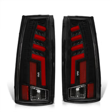 Load image into Gallery viewer, Chevrolet C/K 1988-1999 / Suburban 1992-1999 / Tahoe 1995-1999 / Blazer Full Size 1992-1994 / GMC C/K 1988-1999 / Yukon 1992-1999 / Cadillac Escalade 1999-2000 LED Bar Tail Lights Black Housing Clear Len Red Tube