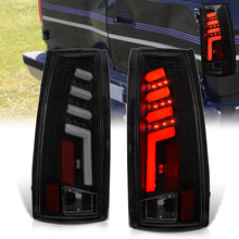 Load image into Gallery viewer, Chevrolet C/K 1988-1999 / Suburban 1992-1999 / Tahoe 1995-1999 / Blazer Full Size 1992-1994 / GMC C/K 1988-1999 / Yukon 1992-1999 / Cadillac Escalade 1999-2000 LED Bar Tail Lights Black Housing Smoke Len White Tube