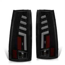 Load image into Gallery viewer, Chevrolet C/K 1988-1999 / Suburban 1992-1999 / Tahoe 1995-1999 / Blazer Full Size 1992-1994 / GMC C/K 1988-1999 / Yukon 1992-1999 / Cadillac Escalade 1999-2000 LED Bar Tail Lights Black Housing Smoke Len White Tube