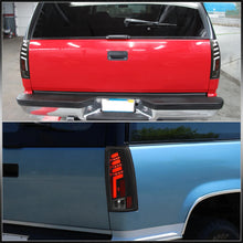 Load image into Gallery viewer, Chevrolet C/K 1988-1999 / Suburban 1992-1999 / Tahoe 1995-1999 / Blazer Full Size 1992-1994 / GMC C/K 1988-1999 / Yukon 1992-1999 / Cadillac Escalade 1999-2000 LED Bar Tail Lights Black Housing Clear Len White Tube