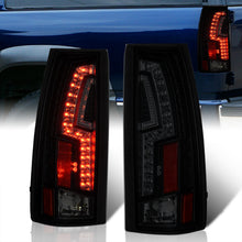Load image into Gallery viewer, Chevrolet C/K 1988-1999 / Suburban 1992-1999 / Tahoe 1995-1999 / Blazer Full Size 1992-1994 / GMC C/K 1988-1999 / Yukon 1992-1999 / Cadillac Escalade 1999-2000 LED Tail Lights Black Housing Smoke Len