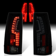 Load image into Gallery viewer, Chevrolet C/K 1988-1999 / Suburban 1992-1999 / Tahoe 1995-1999 / Blazer Full Size 1992-1994 / GMC C/K 1988-1999 / Yukon 1992-1999 / Cadillac Escalade 1999-2000 LED Tail Lights Black Housing Smoke Len