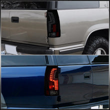 Load image into Gallery viewer, Chevrolet C/K 1988-1999 / Suburban 1992-1999 / Tahoe 1995-1999 / Blazer Full Size 1992-1994 / GMC C/K 1988-1999 / Yukon 1992-1999 / Cadillac Escalade 1999-2000 LED Tail Lights Black Housing Smoke Len
