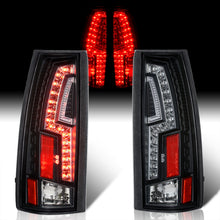 Load image into Gallery viewer, Chevrolet C/K 1988-1999 / Suburban 1992-1999 / Tahoe 1995-1999 / Blazer Full Size 1992-1994 / GMC C/K 1988-1999 / Yukon 1992-1999 / Cadillac Escalade 1999-2000 LED Tail Lights Black Housing Clear Len
