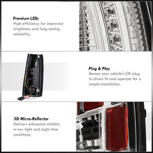 Load image into Gallery viewer, Chevrolet C/K 1988-1999 / Suburban 1992-1999 / Tahoe 1995-1999 / Blazer Full Size 1992-1994 / GMC C/K 1988-1999 / Yukon 1992-1999 / Cadillac Escalade 1999-2000 LED Tail Lights Chrome Housing Clear Len