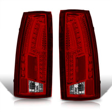 Load image into Gallery viewer, Chevrolet C/K 1988-1999 / Suburban 1992-1999 / Tahoe 1995-1999 / Blazer Full Size 1992-1994 / GMC C/K 1988-1999 / Yukon 1992-1999 / Cadillac Escalade 1999-2000 LED Tail Lights Chrome Housing Red Len