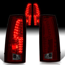 Load image into Gallery viewer, Chevrolet C/K 1988-1999 / Suburban 1992-1999 / Tahoe 1995-1999 / Blazer Full Size 1992-1994 / GMC C/K 1988-1999 / Yukon 1992-1999 / Cadillac Escalade 1999-2000 LED Tail Lights Chrome Housing Red Smoke Len