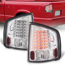 Load image into Gallery viewer, Chevrolet S10 Truck 1994-2004 / GMC Sonoma 1994-2004 / Isuzu Hombre 1996-2000 LED Tail Lights Chrome Housing Clear Len