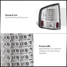 Load image into Gallery viewer, Chevrolet S10 Truck 1994-2004 / GMC Sonoma 1994-2004 / Isuzu Hombre 1996-2000 LED Tail Lights Chrome Housing Clear Len