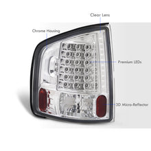 Load image into Gallery viewer, Chevrolet S10 Truck 1994-2004 / GMC Sonoma 1994-2004 / Isuzu Hombre 1996-2000 LED Tail Lights Chrome Housing Clear Len