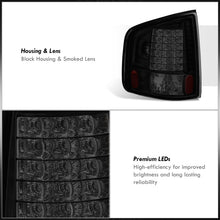 Load image into Gallery viewer, Chevrolet S10 Truck 1994-2004 / GMC Sonoma 1994-2004 / Isuzu Hombre 1996-2000 LED Tail Lights Black Housing Smoked Len