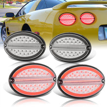 Load image into Gallery viewer, Chevrolet Corvette C5 1997-2004 LED Tail Lights Chrome Housing Clear Len (Includes Hyperflash Harness)