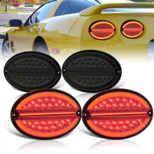 Load image into Gallery viewer, Chevrolet Corvette C5 1997-2004 LED Tail Lights Chrome Housing Smoke Len (Includes Hyperflash Harness)