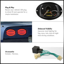 Load image into Gallery viewer, Chevrolet Corvette C5 1997-2004 LED Tail Lights Chrome Housing Smoke Len (Includes Hyperflash Harness)