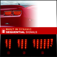Load image into Gallery viewer, Chevrolet Camaro 2010-2013 Sequential LED Tail Lights Chrome Housing Red Len